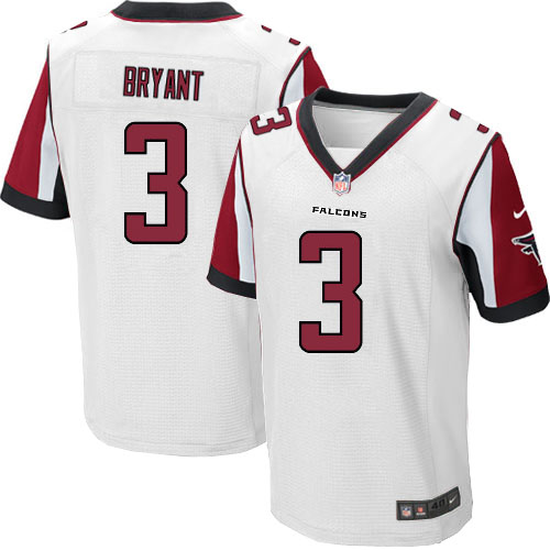Men's Elite Matt Bryant Nike Jersey White Road - #3 NFL Atlanta Falcons
